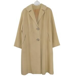 Jordan Marsh 1970s Beige Cream Vintage Cashmere Peacoat Long Coat Large